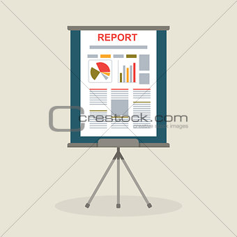flipchart with report presentation