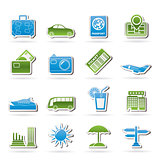 Travel and vacation icons