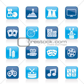 Entertainment objects icons