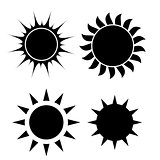 Abstract Simply Sun Icon Sign Collection Set Vector Illustration