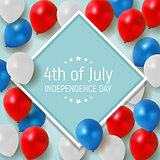 Fourth of July, Independence day of the United States. Happy Birthday America. Vector Illustration