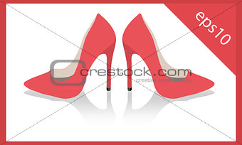 red women shoes