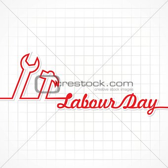 Vector illustration of Labour Day Greeting with nice and beautiful design