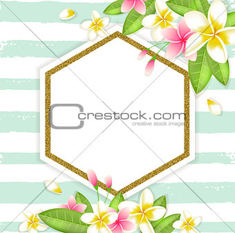 Abstract summer floral vector tropical background