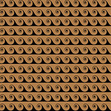 Gold waves lines seamless vector greek pattern.