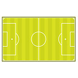 Soccer playing field layout - sports ground top view