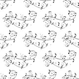 note pattern. vector seamless pattern musical notes, black and white
