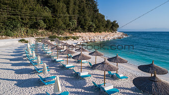 Porto Vathy beach, Thassos island, Greece 