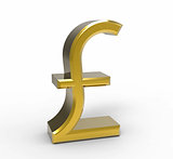 Symbol of the pound sterling, 3D rendering