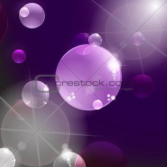 bubbles with reflections on dark background