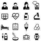 Medical, healthcare and health icon set
