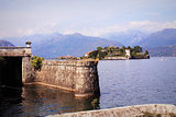 View of the Isola Bella, Lago Maggiore, Italy. Isola Bella is located in the middle of Lake Maggiore, near off the town of Stresa
