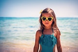 Little girl on the beach