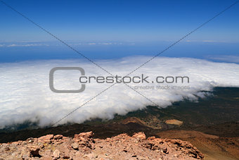 View from volcano Pico del Teide in Tenerife