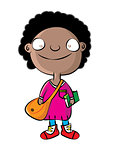 cute black school girl 
