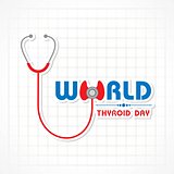 Vector illustration of World Thyroid Day Poster - Medical Concept