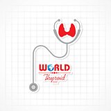 Vector illustration of World Thyroid Day Poster - Medical Concept