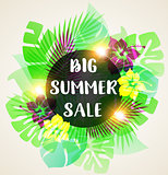 Abstract banner for seasonal summer sale.