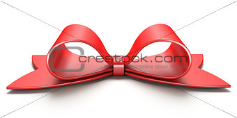 Red gift ribbon bow 3D
