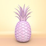 Pink pineapple 3D render illustration