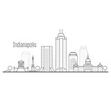 Indianapolis city skyline - downtown cityscape, towers and landm