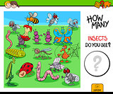 counting insects and bugs educational game