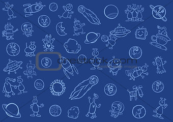 space and fantasy cartoon background