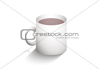 mug of coffee with shadow