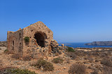 The ruins of ancient Venetian fortress. Crete, Greece