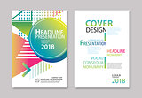 Abstract modern geometric cover and brochure design template bac