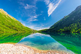 Beautiful lake, located in the mountains of the Tatra Morskoe Ok