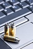 bullets on laptop