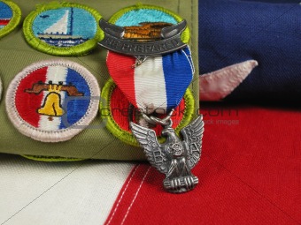 Eagle Scout Award with Flag