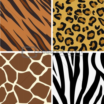 Seamless tiling animal print patterns