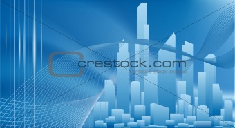 Conceptual city business background
