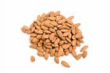 almonds closeup isolated on white