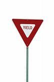 Isolated yield sign
