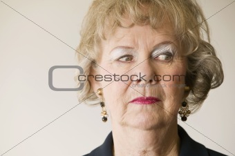 Senior Woman Looking Right