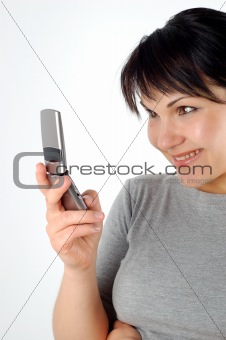 phone woman