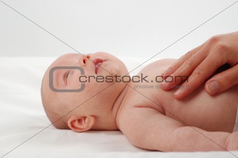newborn child massage
