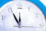 frozen time blue clock