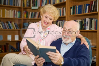 Senior Couple Reads Together