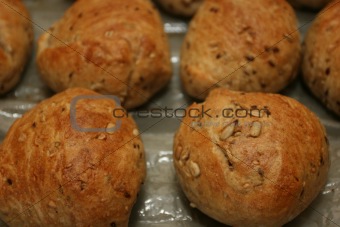 Home-made bread rolls