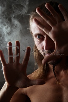 Portrait in a smoke