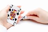 blackjack hand - focus on jack