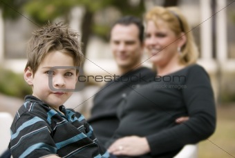 Little Boy with his Mom and Dad