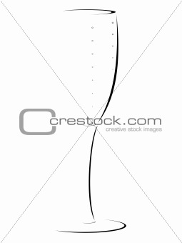 champagne flute, abstract