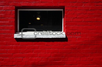 Red wall with window