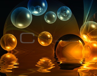 abstract bubblered background