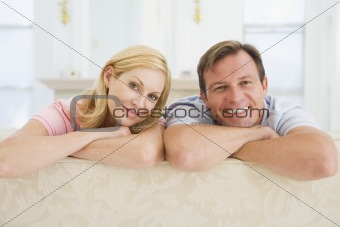 Couple relaxing in lounge
